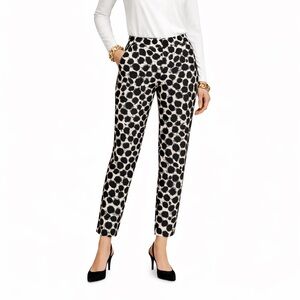 Renuar Black & Cream Leopard Print Pants Size 16 – Cobalt Blue‎ Side Piping
